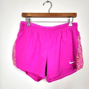 Nike pink running shorts size large